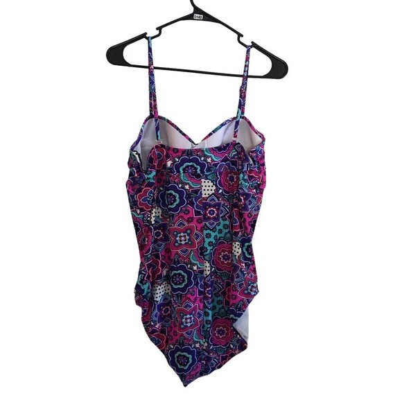 Assets One Piece Swimsuit Women's Size XL Multicolor Geometric Spanx - Picture 2 of 7
